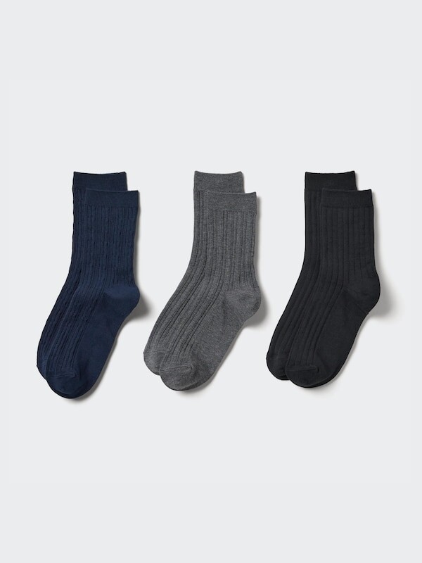 

Носки тросовые для экипажа, 3 пары Uniqlo, синий