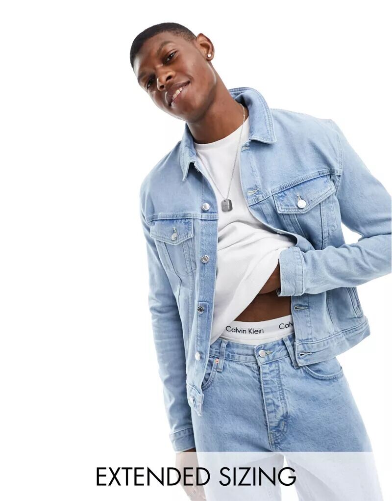 

Светлая джинсовая куртка скинни ASOS
