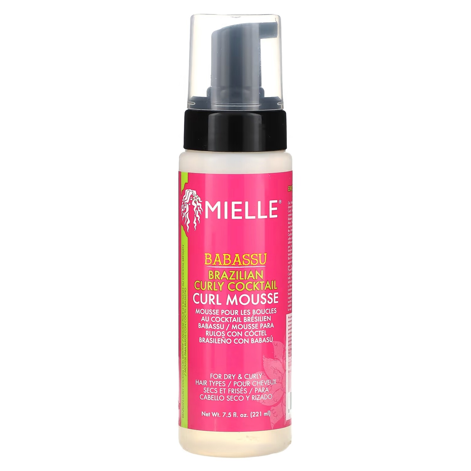 

Mielle Brazil Curly Cocktail Curl Mousse Babassu, 7,5 жидких унций (221 мл)