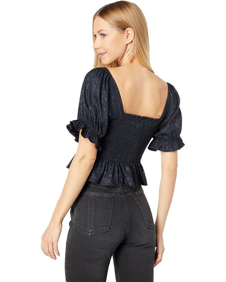 

Топ Saltwater Luxe Evie Short Sleeve Top, черный