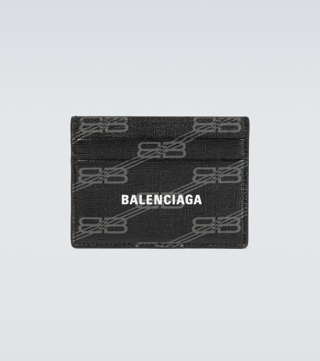 Кожаный картхолдер с логотипом Balenciaga, черный цена и фото