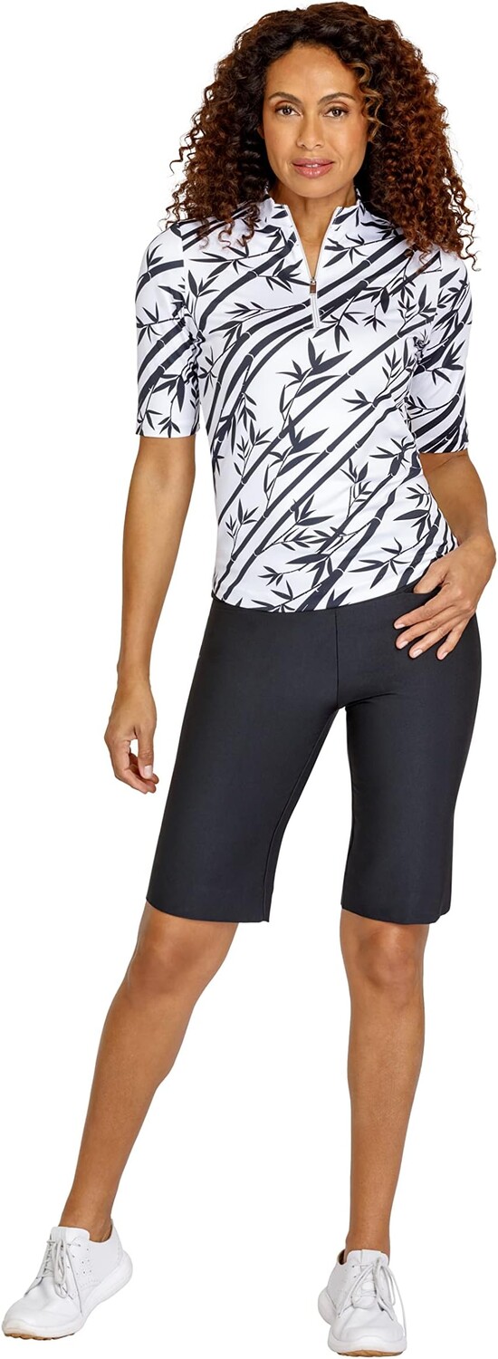 

Топ для гольфа Fee с рукавами 12 дюймов Tail Activewear, цвет Bamboo Stripe