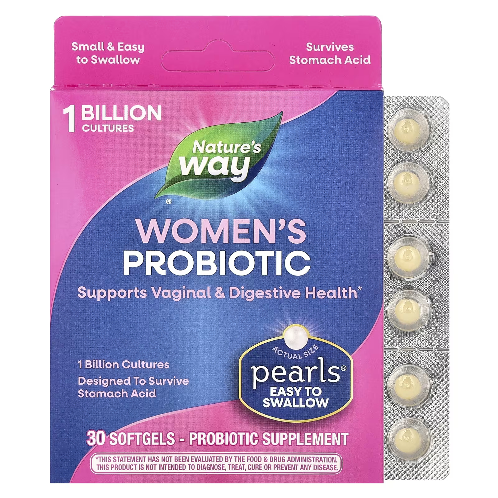 Nature's Way Женский пробиотик, 1 миллиард, 30 мягких таблеток