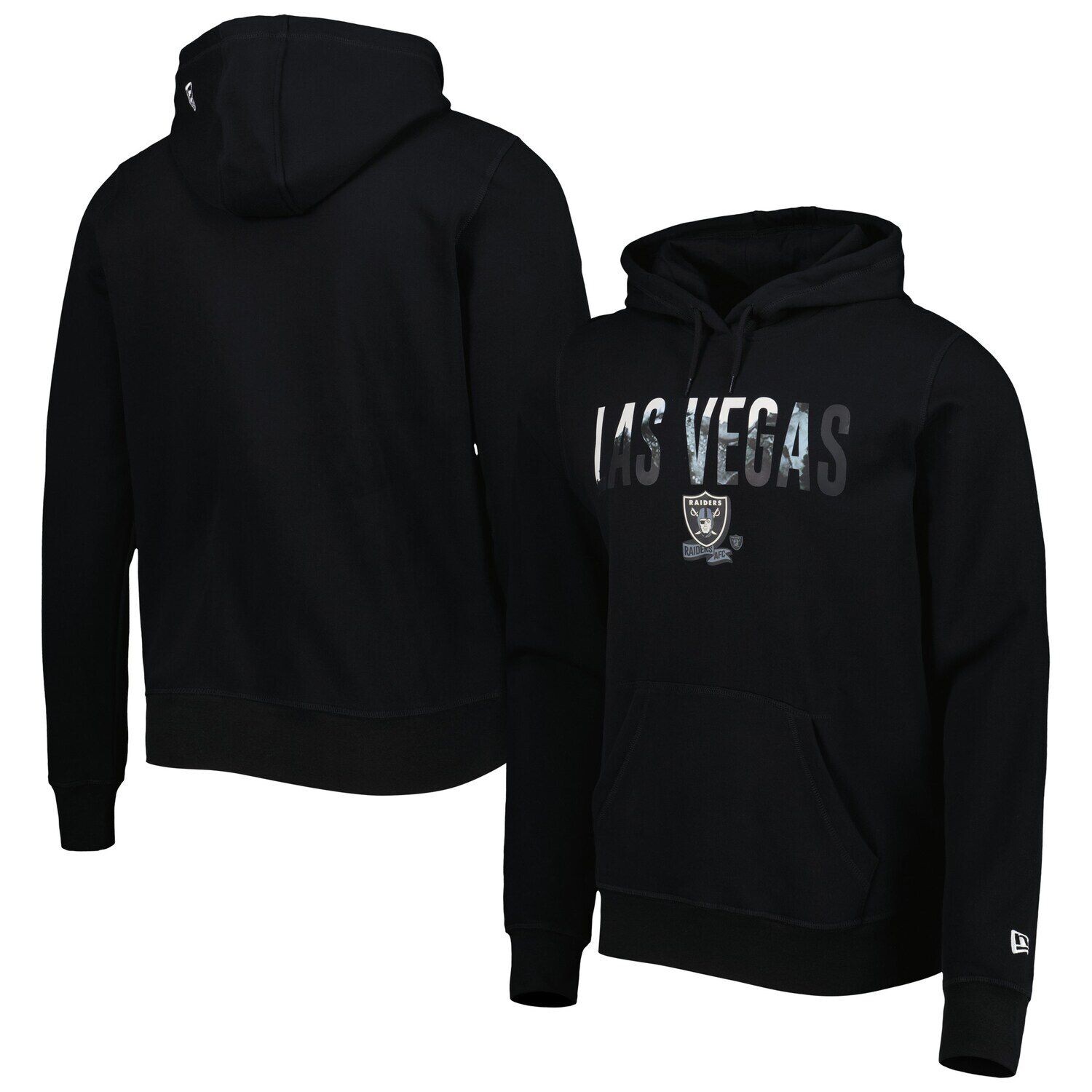 

Мужской черный пуловер с капюшоном New Era Las Vegas Raiders Ink Dye
