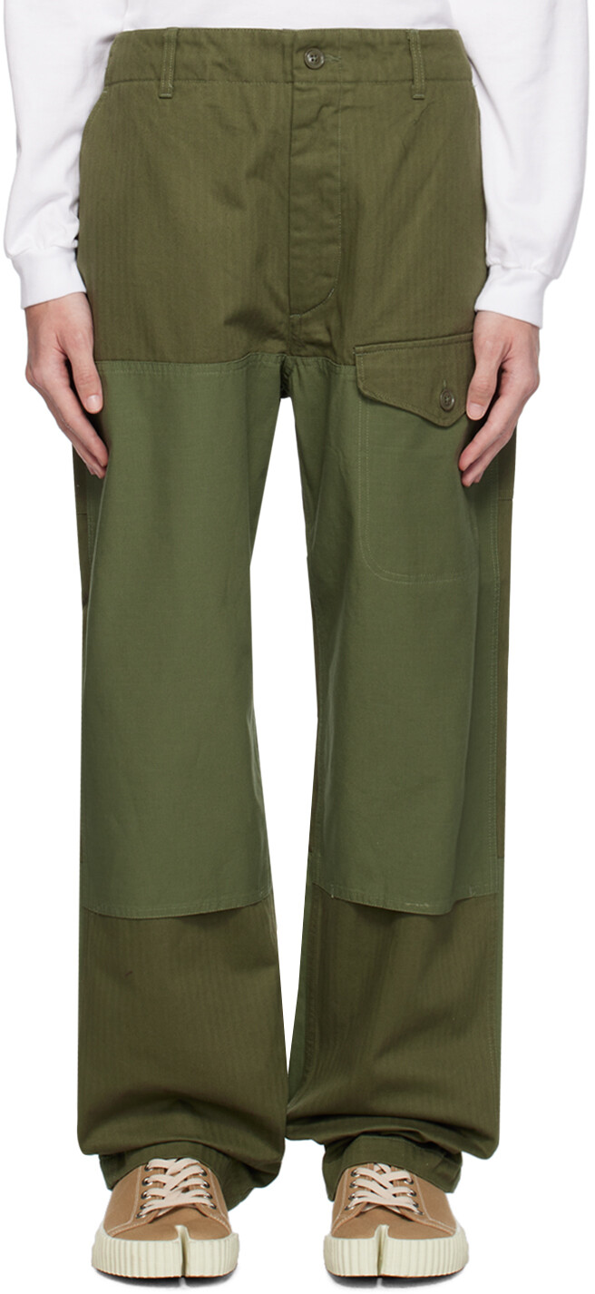 

Зеленые брюки-карго Field Engineered Garments, Зеленый