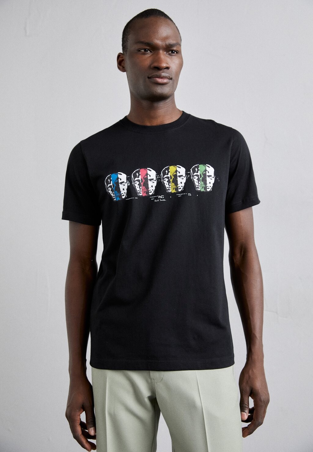 

Футболка с принтом MENS FACES PS Paul Smith, черный