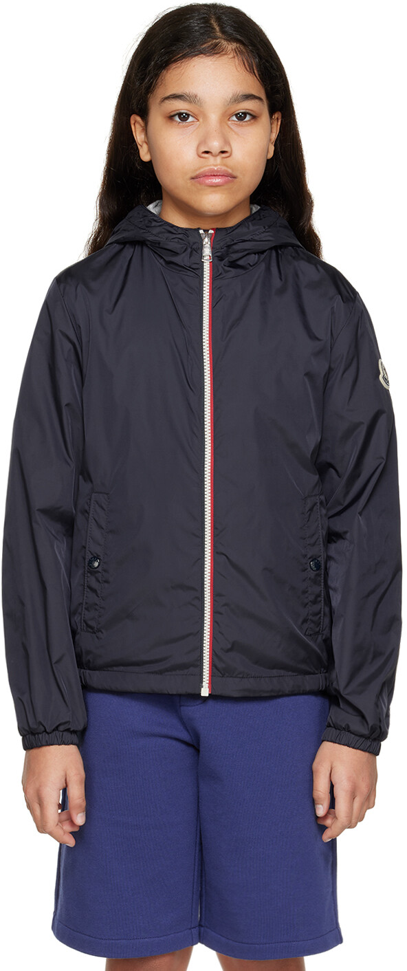 

Moncler Enfant Kids Темно-синяя новая куртка от дождя Urville