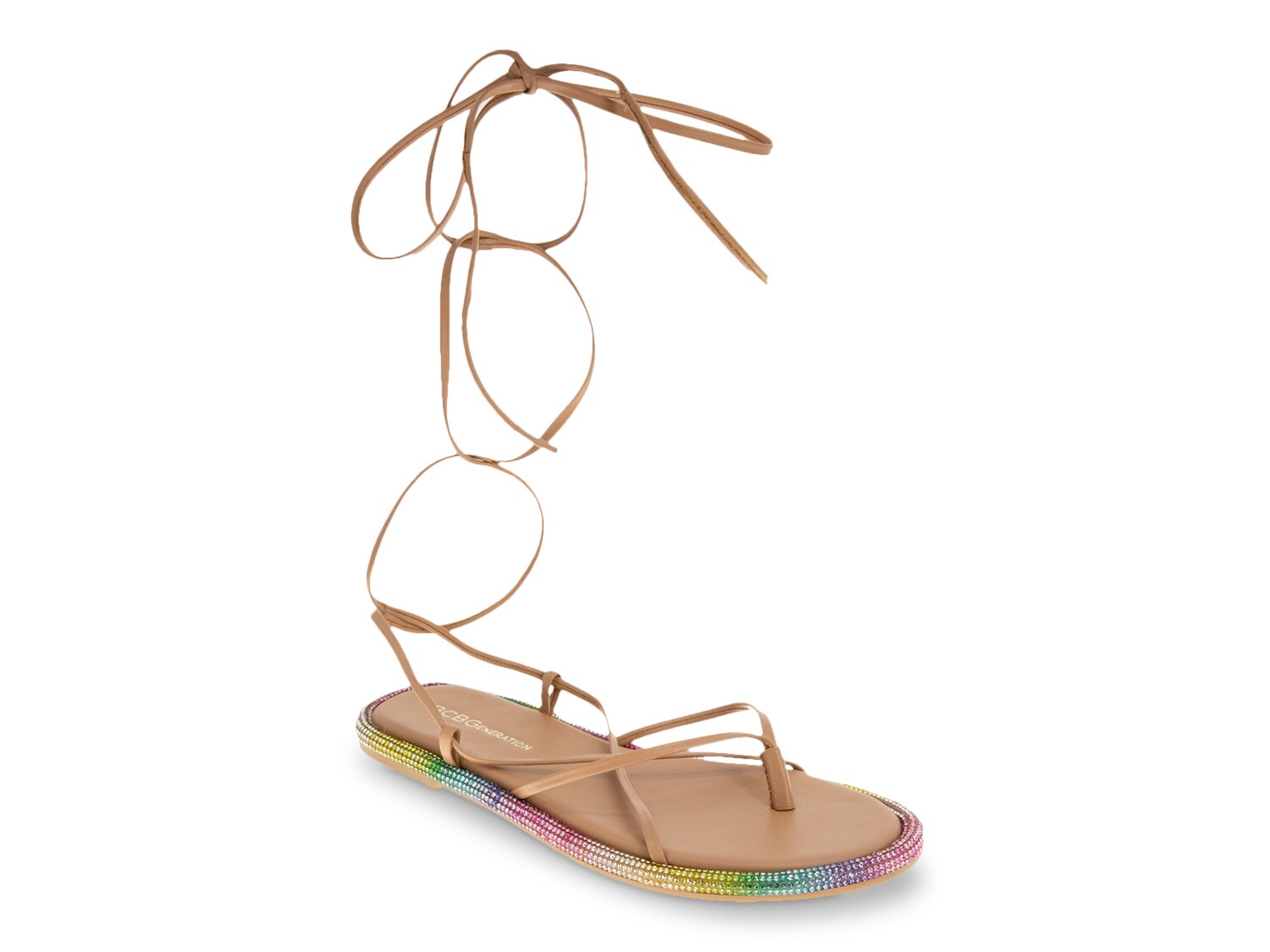Сандалии Tarin BCBGeneration, серо-коричневый сандалии женские на плоской подошве блестящие модные пляжные туфли без застежки блестящие повседневная обувь лето