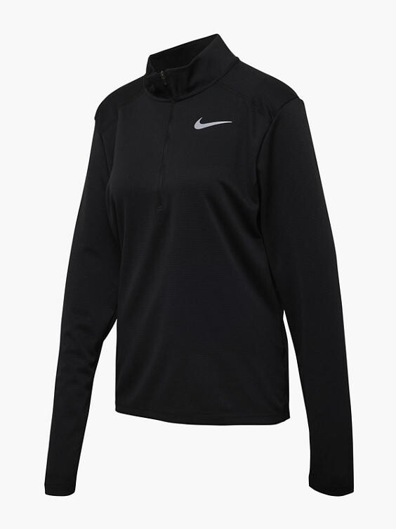 

Длинный рукав на молнии до половины. Nike, черный