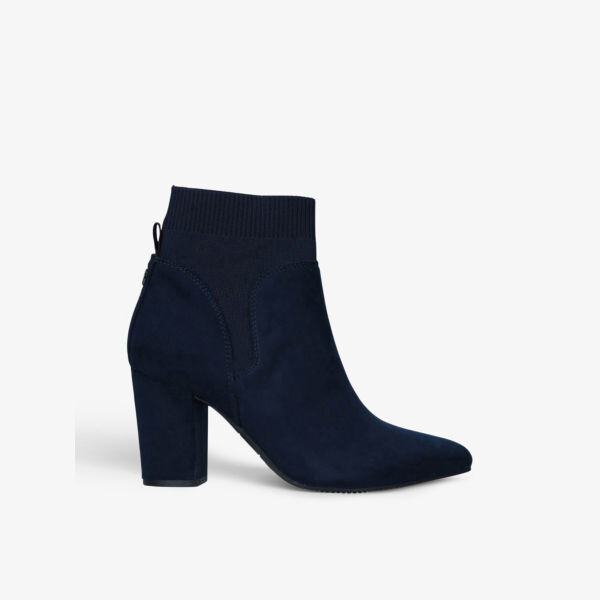 

Ботильоны Tobi2 на каблуке из трикотажа и веганской замши Kg Kurt Geiger, темно-синий