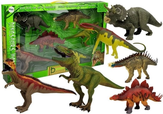 Набор больших фигурок динозавров, модели из 6 предметов, стегозавра Lean Toys