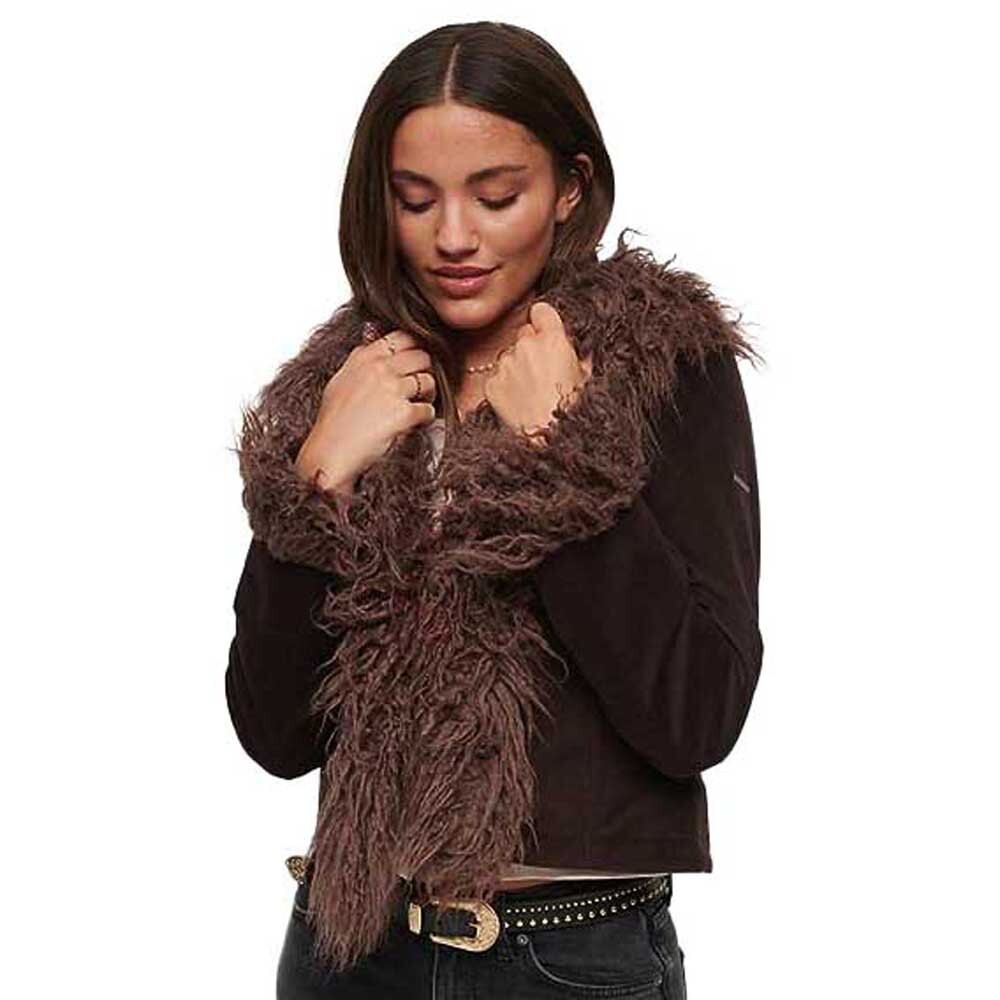 

Куртка Superdry Crop Quilt Lined Afghan, коричневый