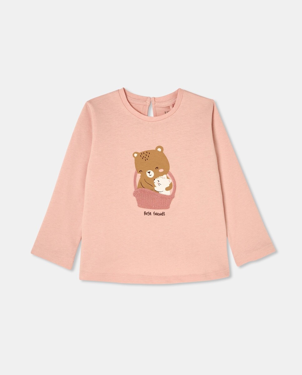 

Футболка с длинными рукавами для девочки Baby El Corte Inglés, розовый