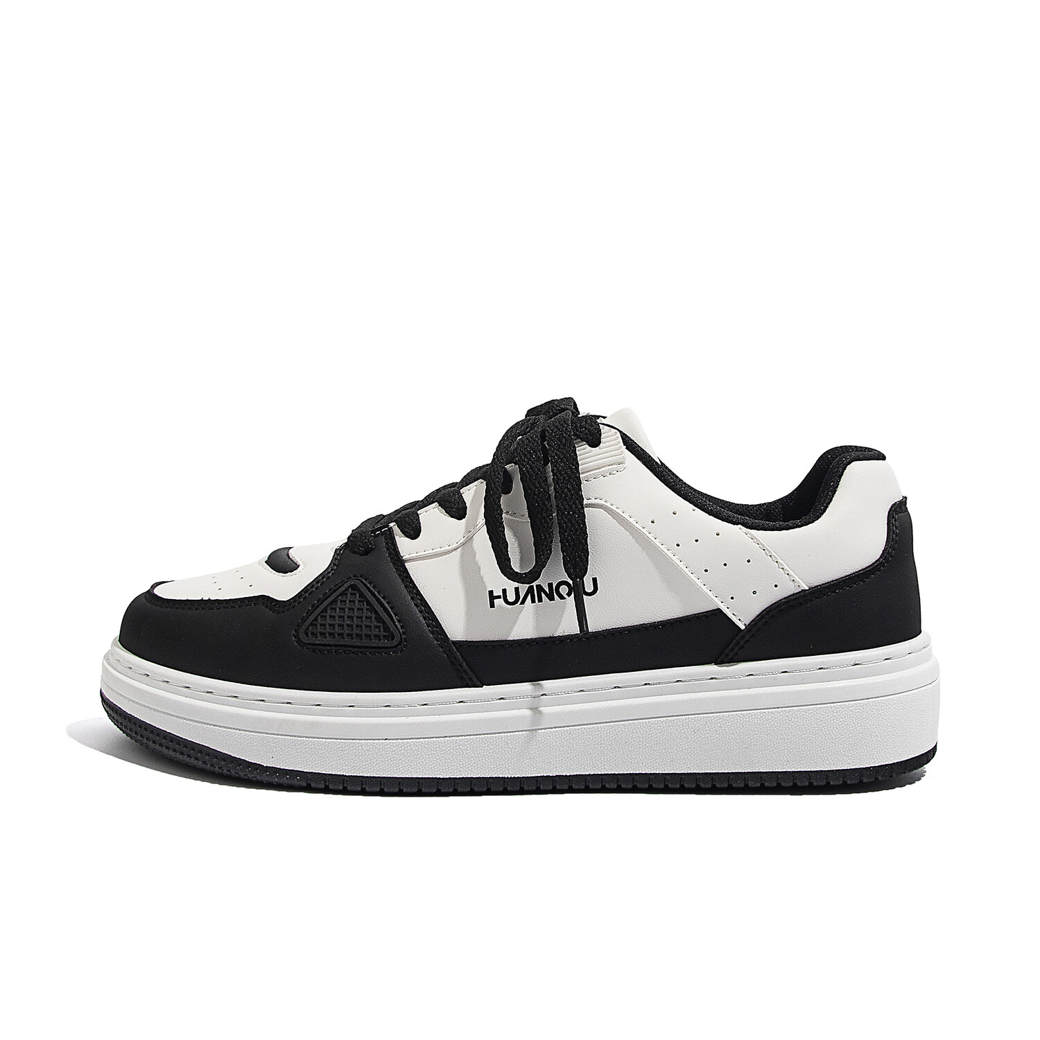 

Кроссовки HUANQIU Skateboarding Shoes Men Low-top White/Black, белый/черный