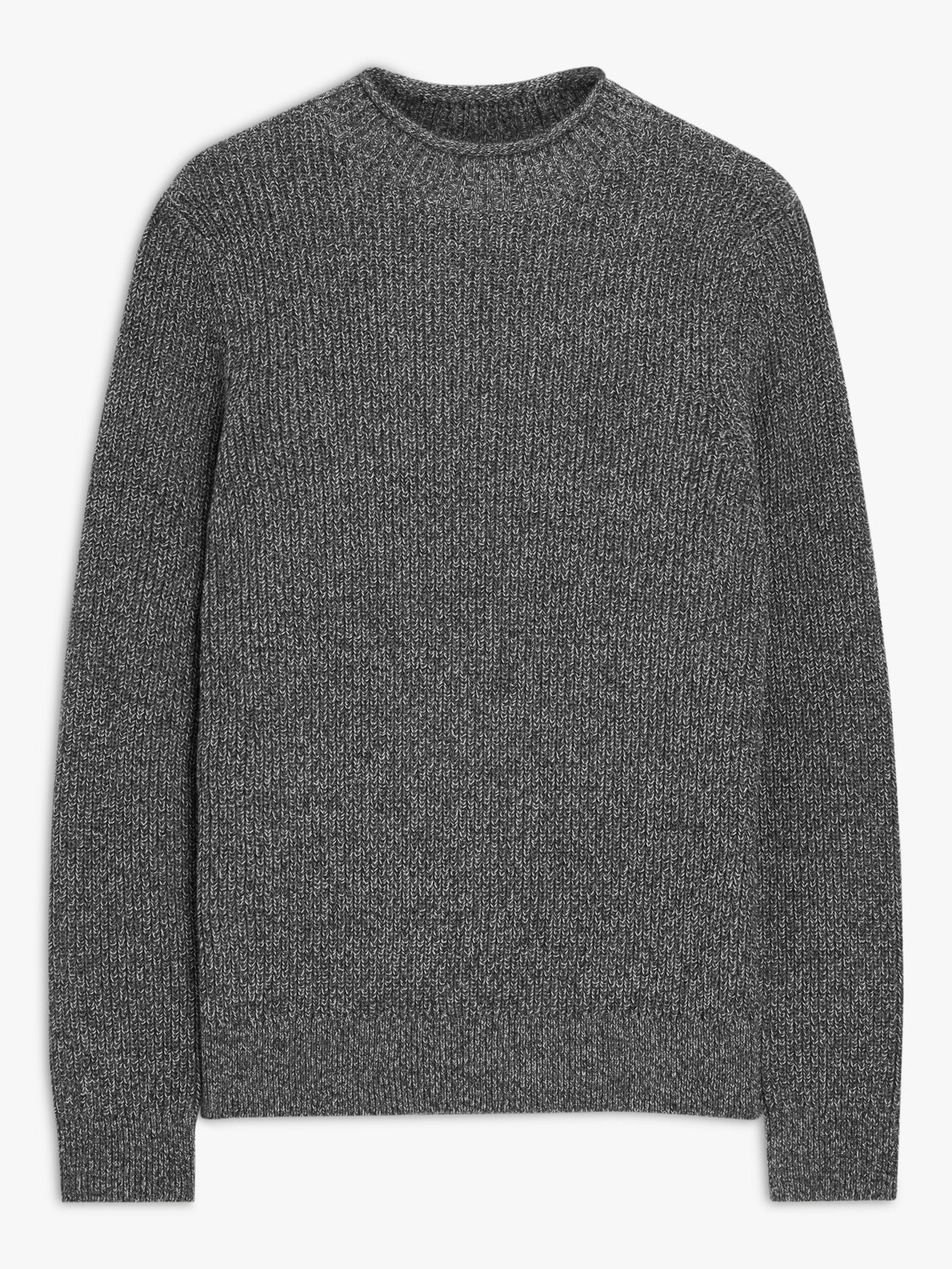 

Джемпер с воротником в рубчик Fisherman's John Lewis, серый