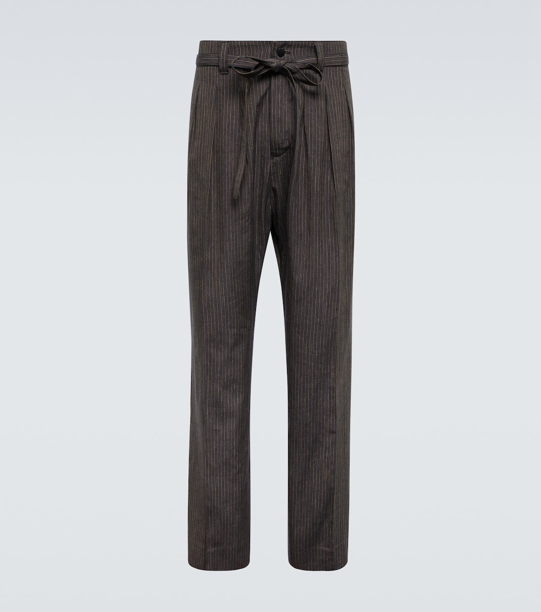 

Брюки из шерсти, льна и хлопка Visvim, синий