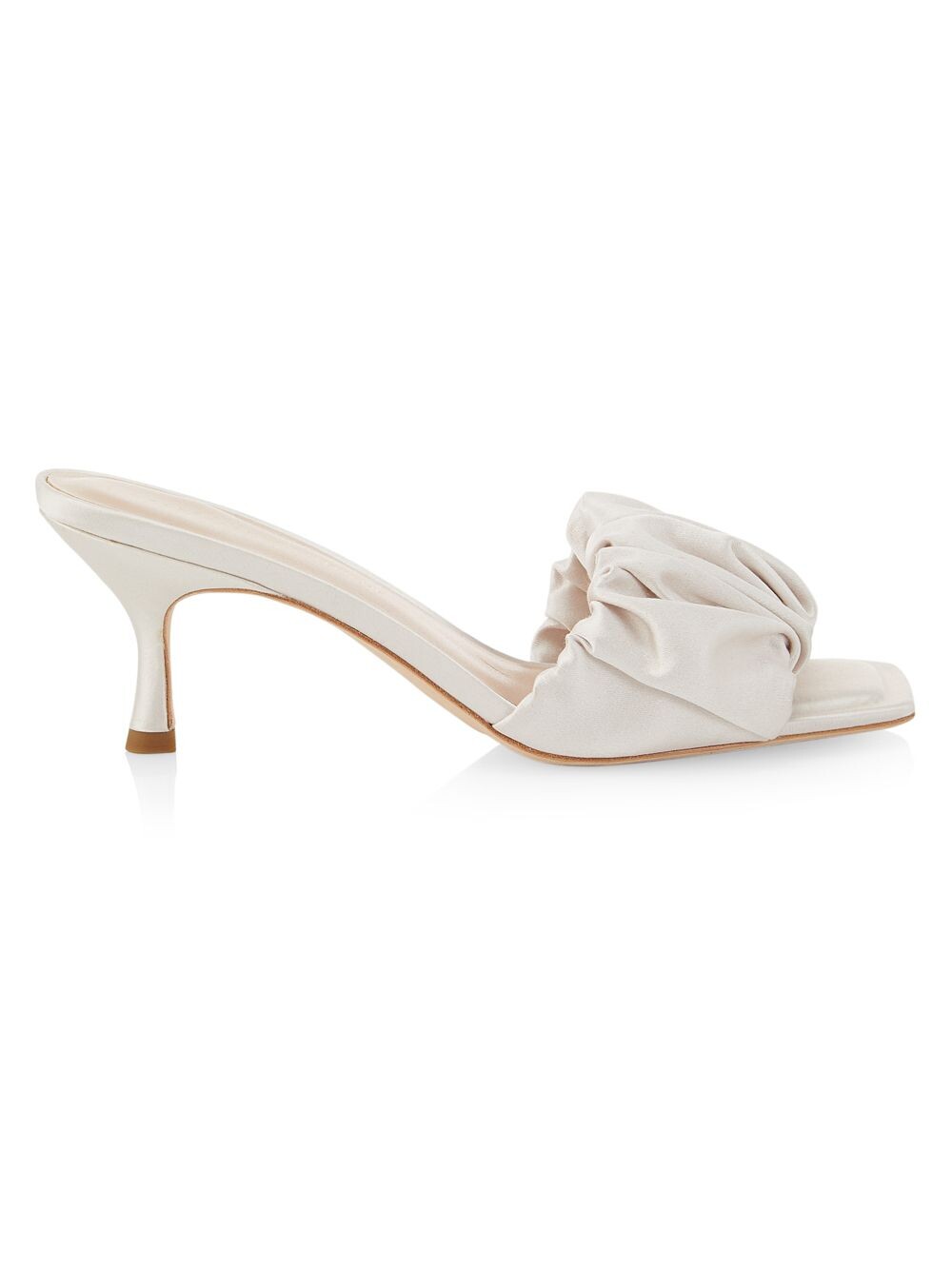 

Сатиновые мюли Bianca 60MM со сборками Loeffler Randall, кремовый