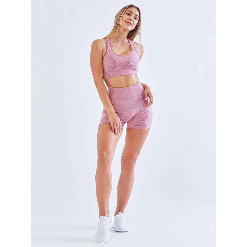 

Шорты велосипедки с завышенной талией бесшовные BESHAPED, цвет rosa
