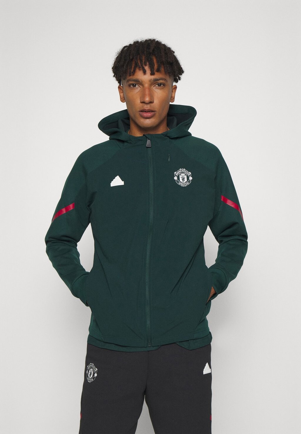 

Толстовка на молнии Manchester United D4Gmd Adidas, цвет green night