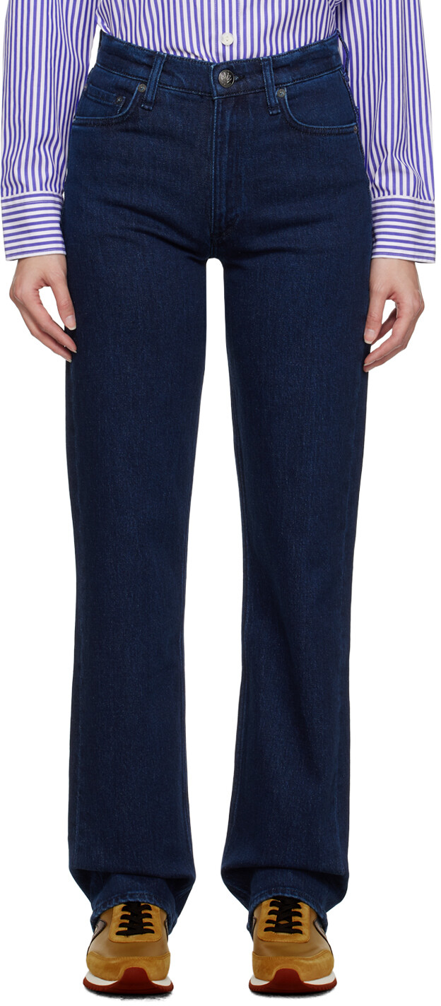 

Темно-синие джинсы Rag & Bone Harlow, Черный