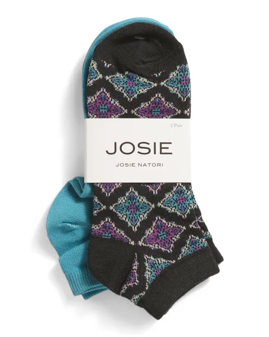 

2 пары коротких носков с бриллиантами Josie, черный
