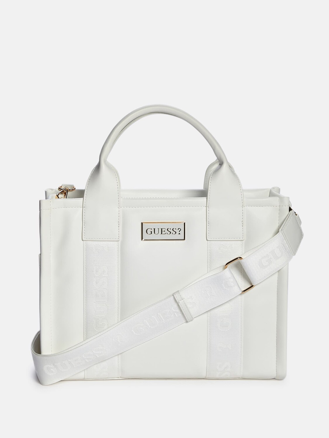

объемная сумка-тоут с логотипом Millie Guess Factory, цвет White Multi