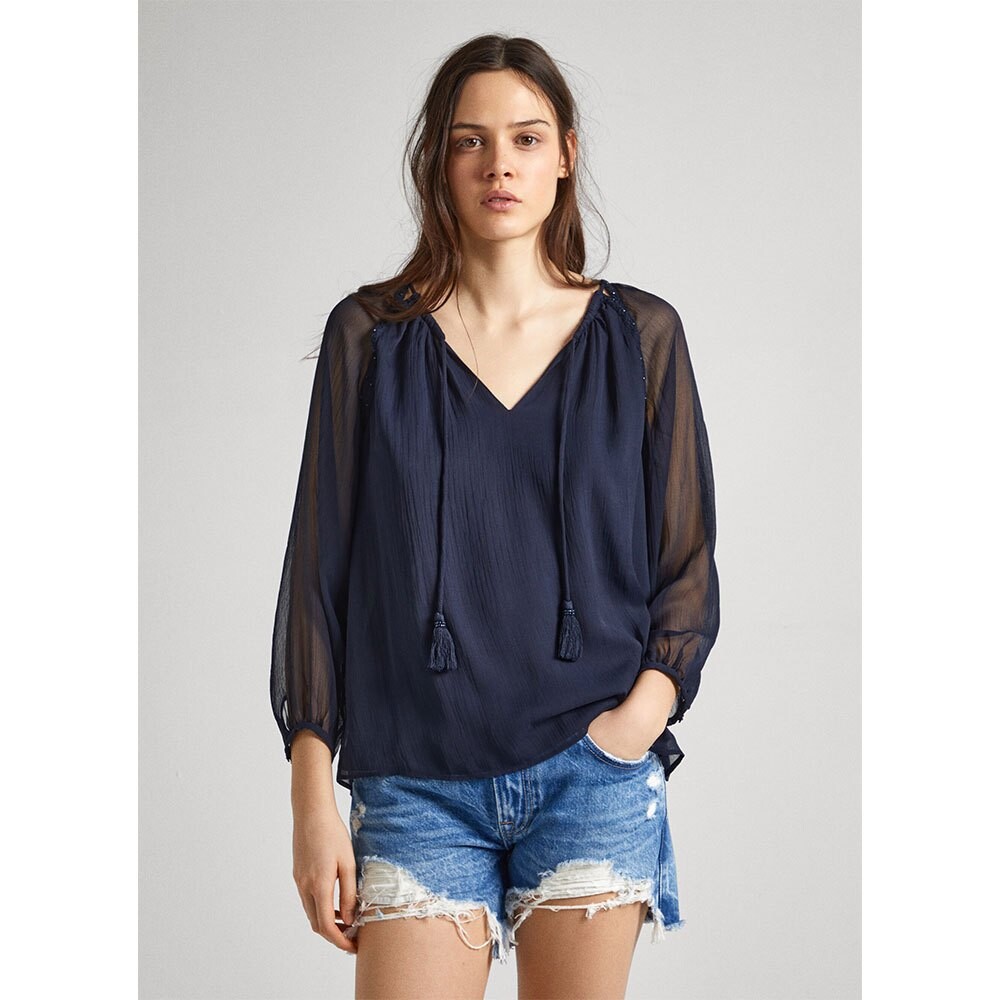 

Блуза Pepe Jeans Chiara Long, синий
