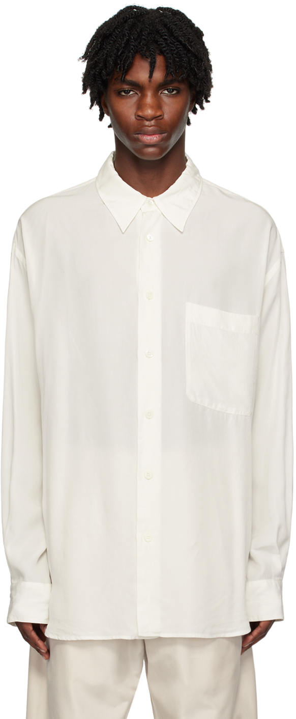 цена Белая свободная рубашка Лилия LEMAIRE