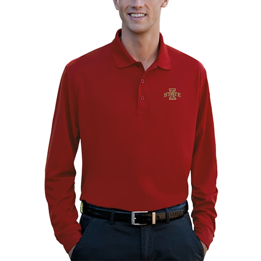 

Поло с длинным рукавом Vantage Apparel Iowa State Cyclones, красный