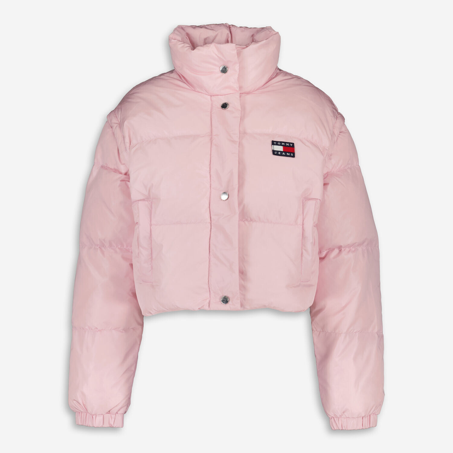 

Розовая укороченная куртка-пуховик Tommy Jeans