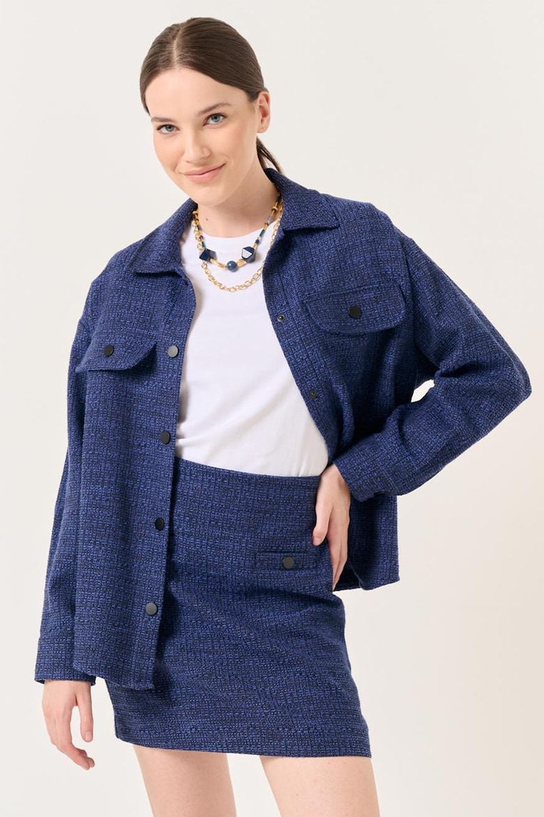 Куртка рубашечного типа с карманами Jimmy Key, синий