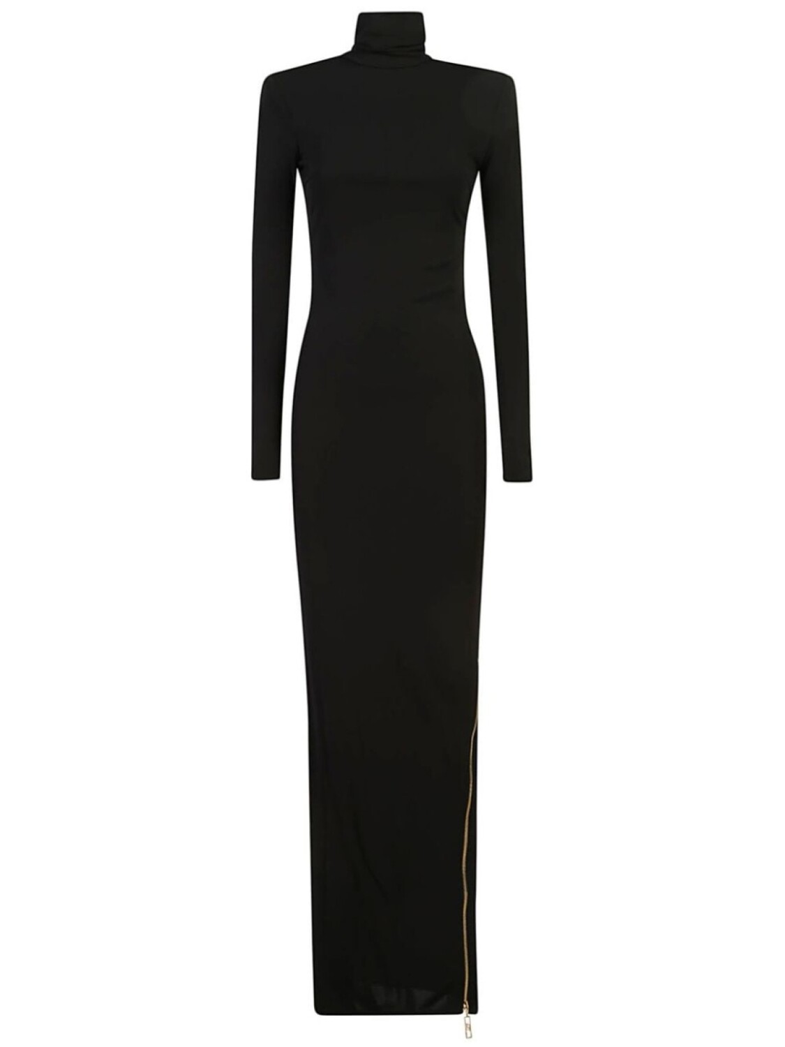 

Платье макси Elisabetta Franchi с высоким воротником, черный
