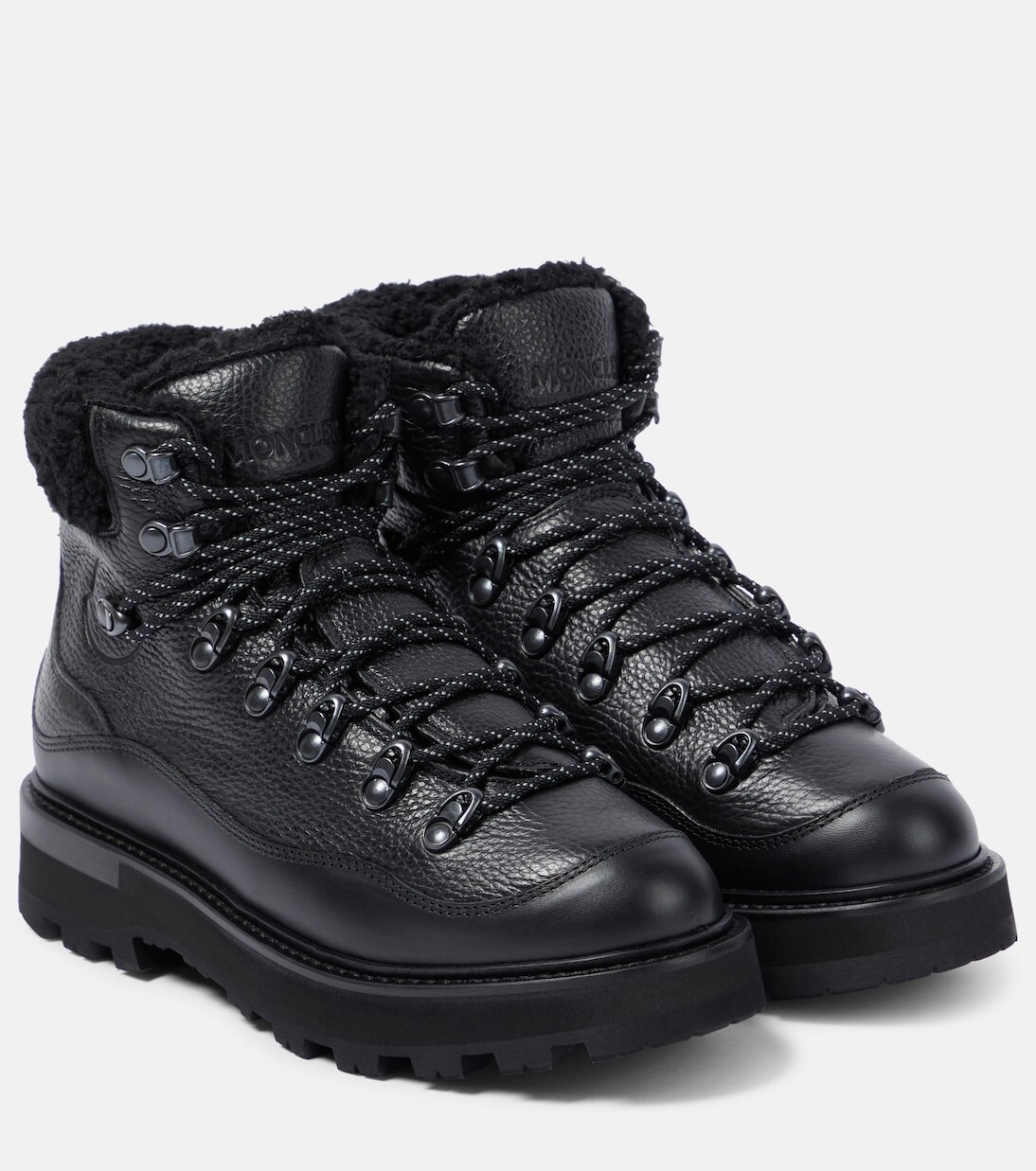 

Трекинговые кожаные ботинки peka Moncler, черный