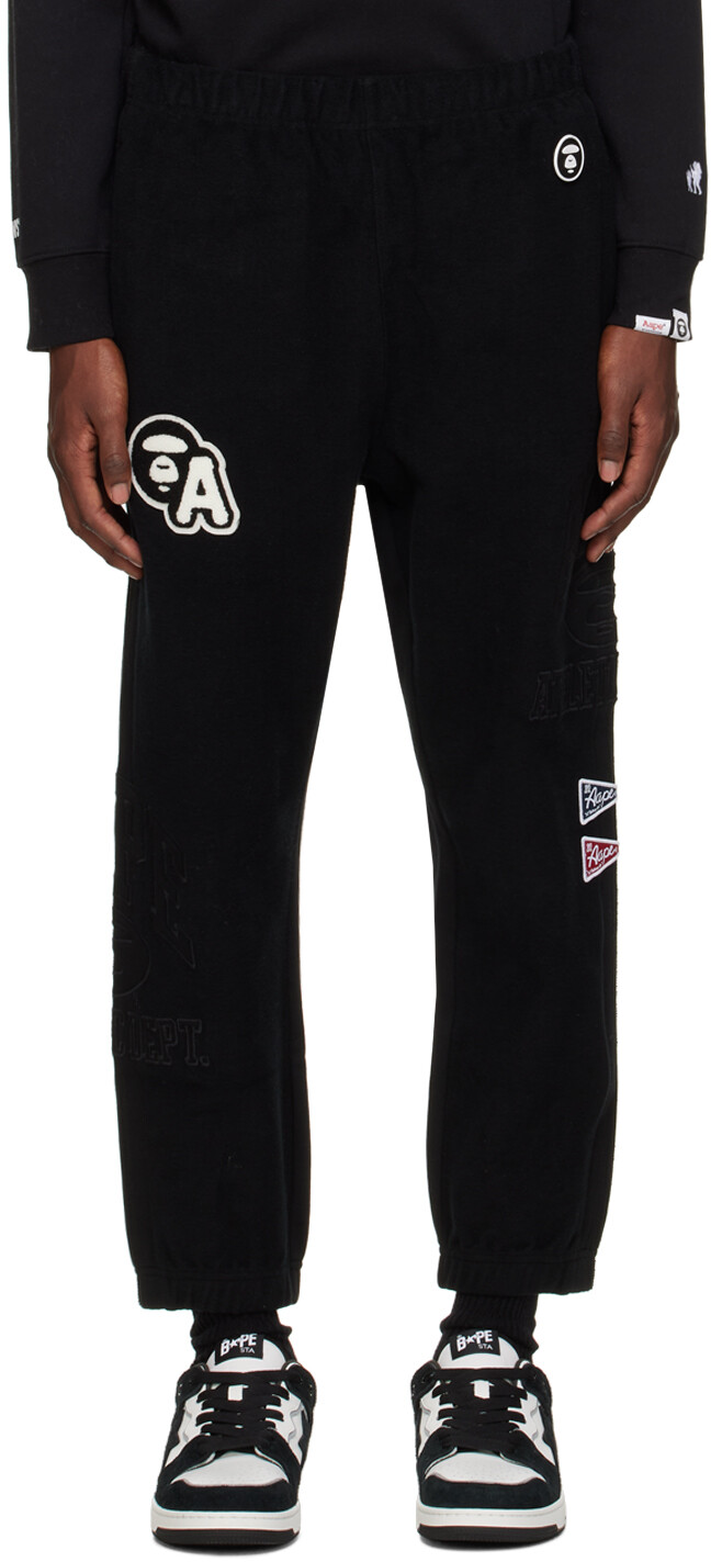 

Брюки для отдыха с черными нашивками Aape By A Bathing Ape