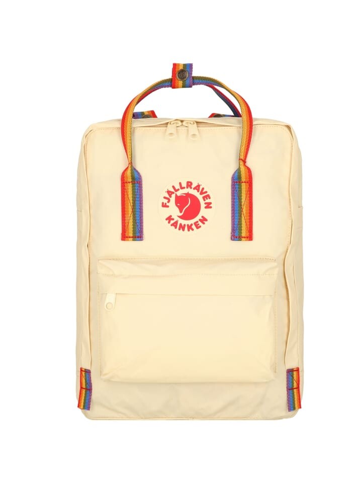 

Рюкзак FJÄLLRÄVEN Kanken Rainbow 38 cm, цвет light oak-rainbow pattern
