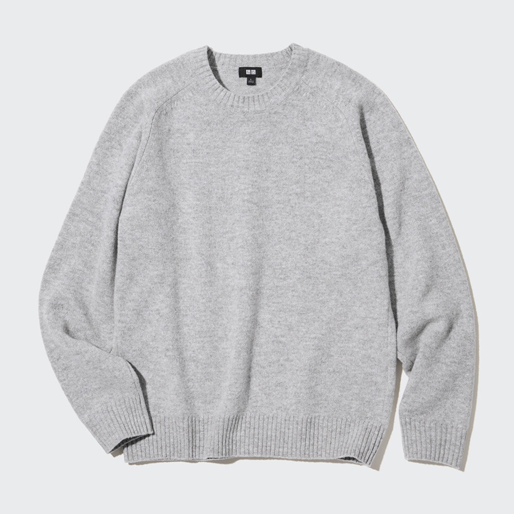 

Uniqlo мужской/женский свитер из мягкой овечьей шерсти с круглым вырезом (пуловер)
