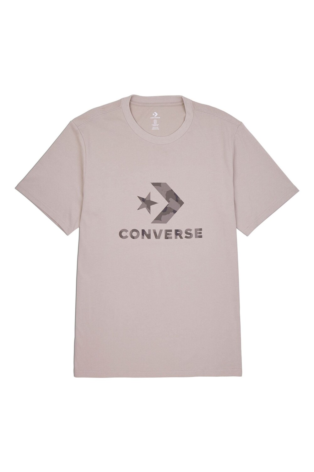 

Футболка со звездой и шевроном из 100% хлопка Converse, бежевый