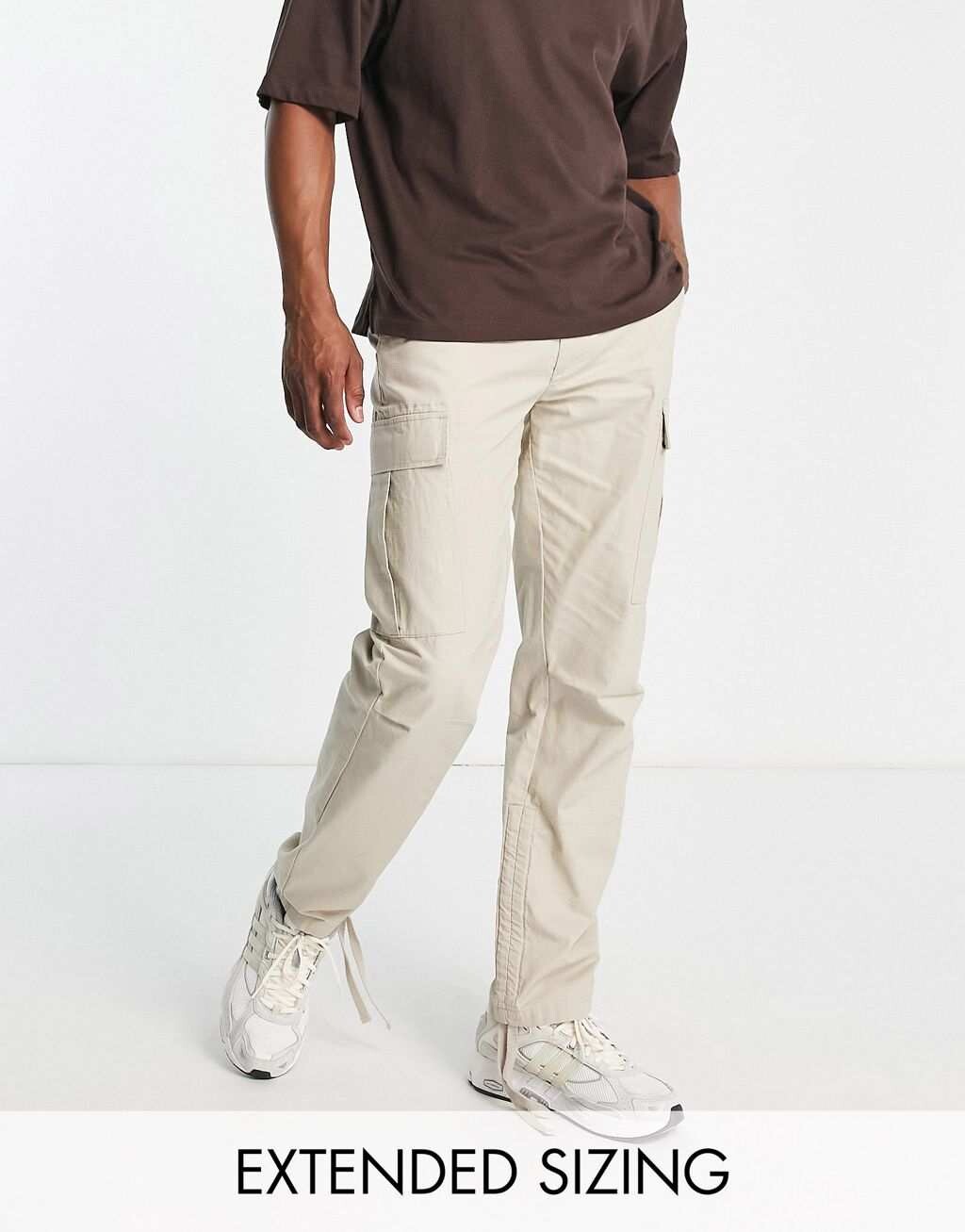 

Свободные брюки карго из хлопка с рипстопом Topman