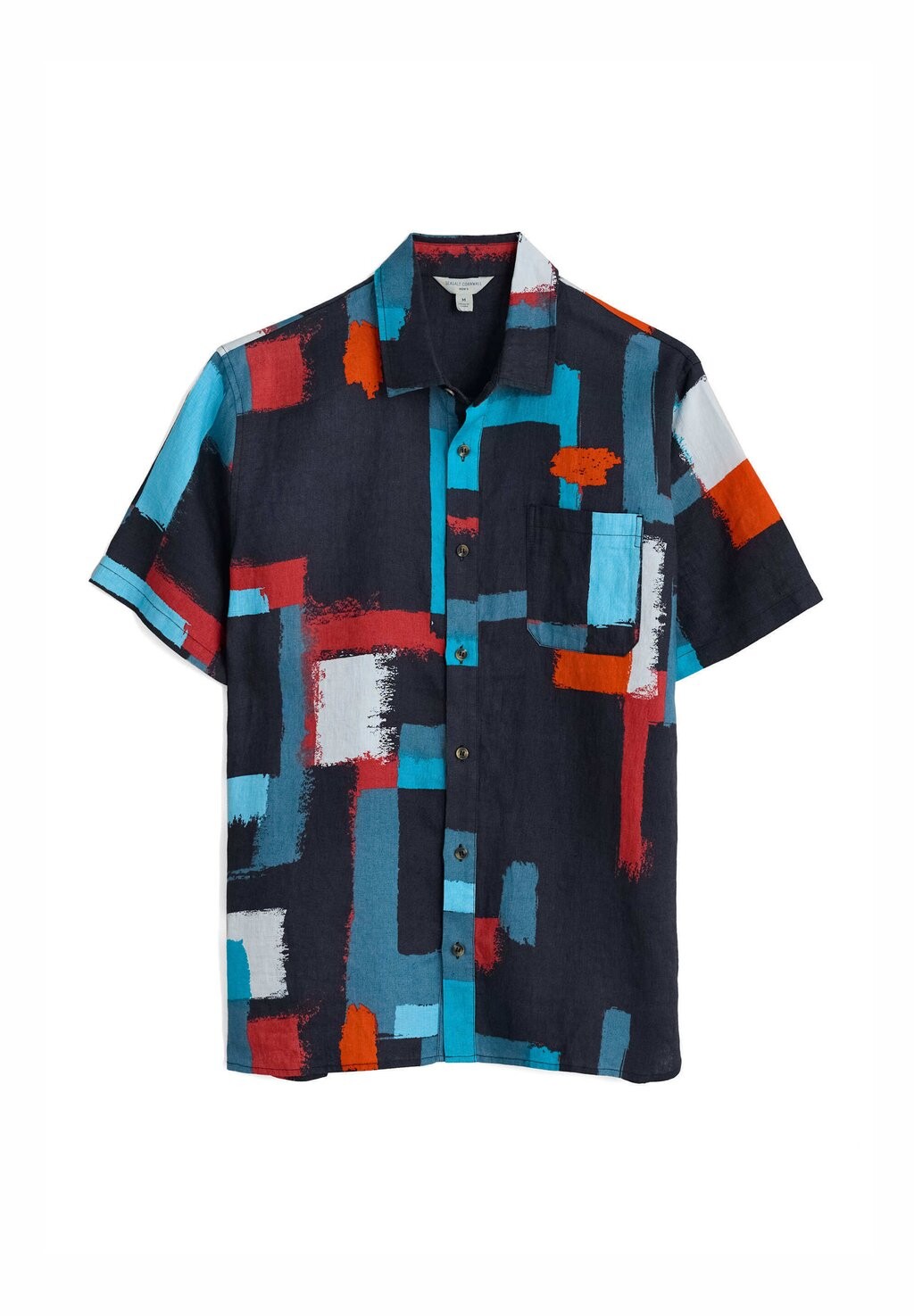 

Рубашка Short Sleeve Seasalt Cornwall, альбом для рисования с абстрактным гольяном темно-синего цвета