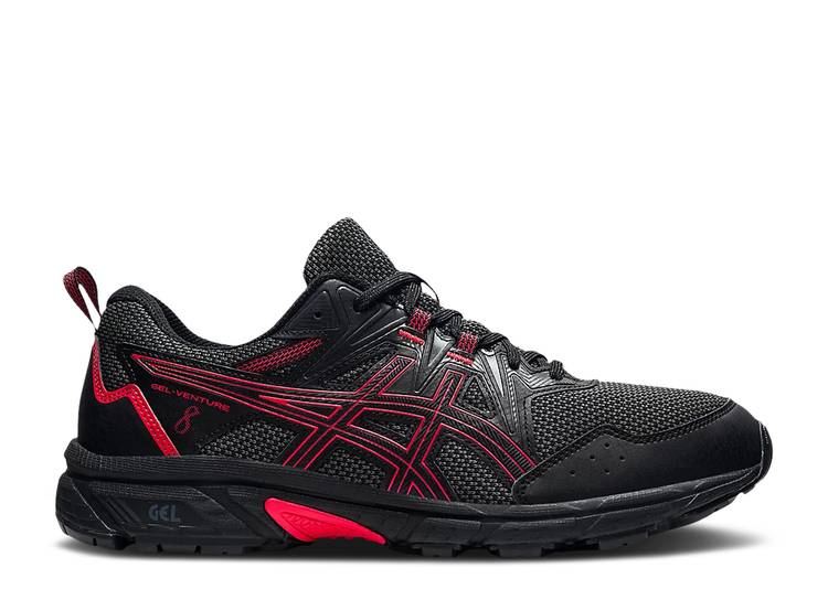 Кроссовки ASICS GEL VENTURE 8 'BLACK ELECTRIC RED', черный кроссовки gel venture 8 black electric red asics черный