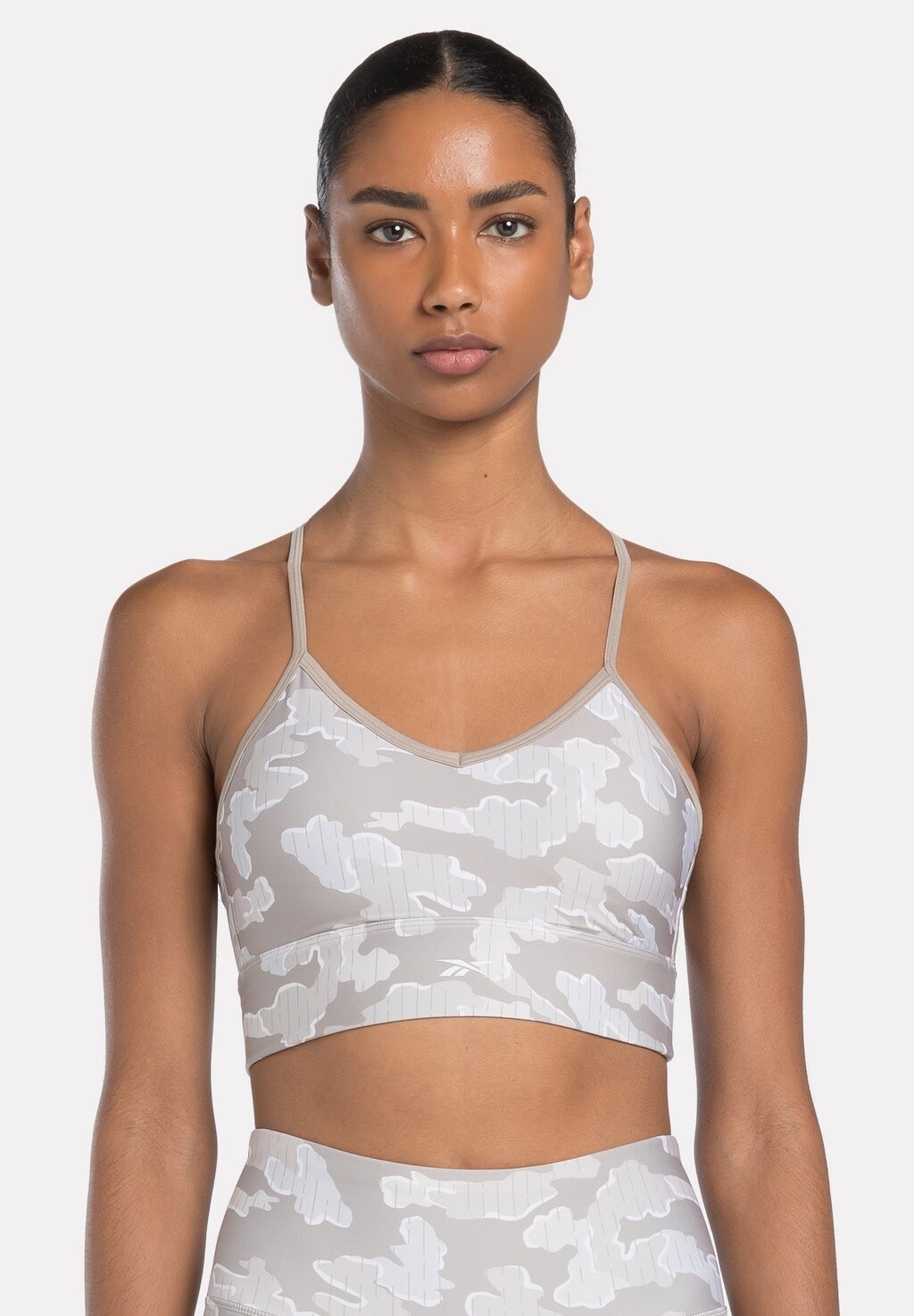 

Спортивные бюстгальтеры с легкой поддержкой WORKOUT, ID TRAIN CAMO Reebok, светло-серый