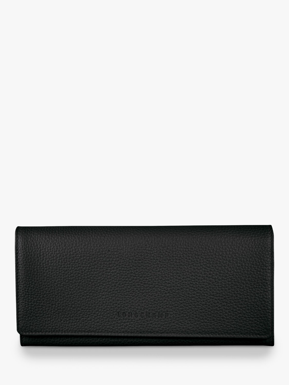 

Кожаный кошелек Longchamp Le Foulonné Continental, черный/золотой