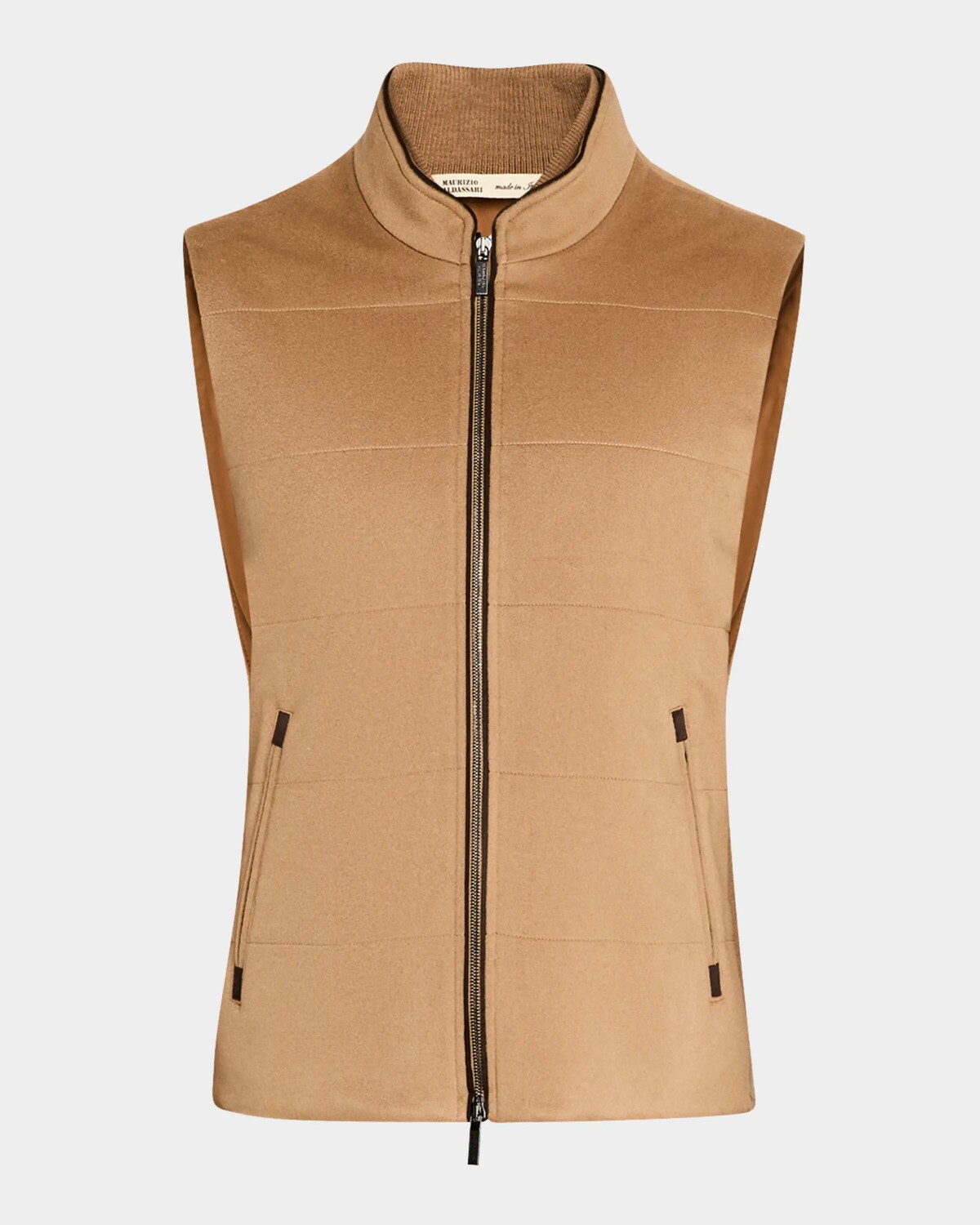 

Мужской жилет Arena из кашемира с молнией во всю длину Baldassari, цвет Full Medium Beige