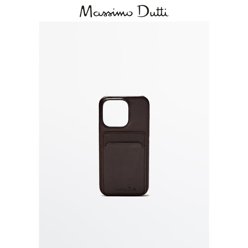 

Кожаный чехол Massimo Dutti для iPhone 14 Pro, коричневый