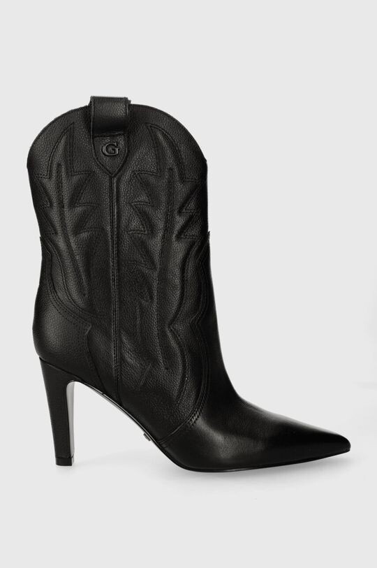 

Кожаные ковбойские сапоги CALLE Guess, черный