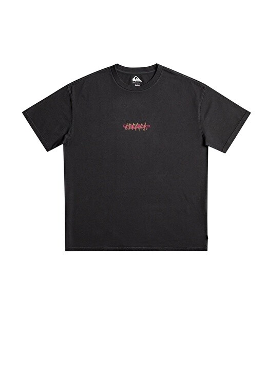 

Черная мужская футболка с круглым вырезом Quiksilver, Черный