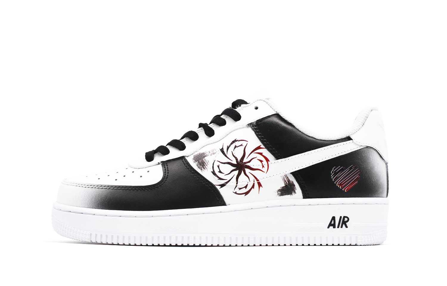 

Кроссовки Nike Air Force 1 Skateboarding Shoes Men Low-top White/black, черный/белый