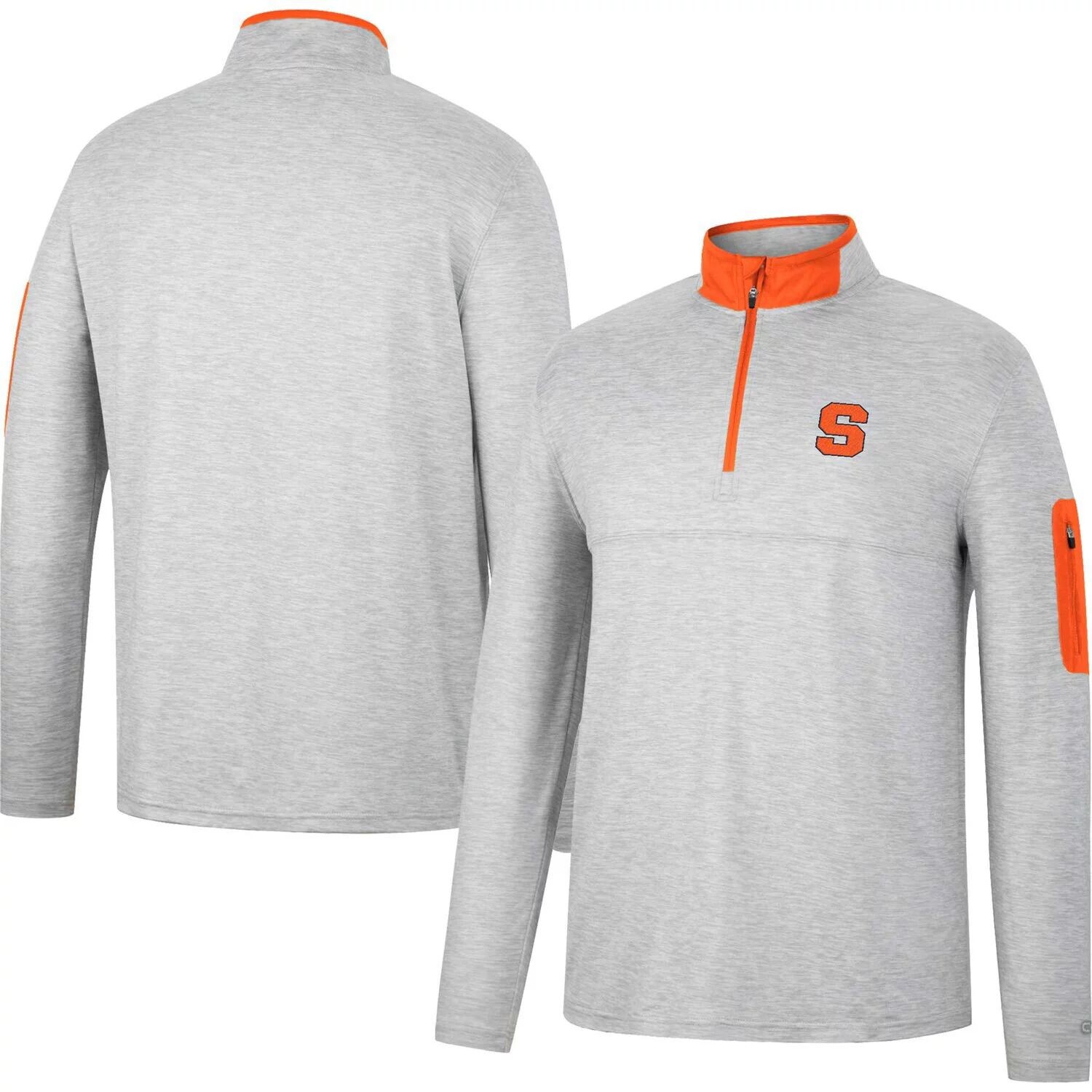 

Мужская ветровка серо-оранжевого цвета Syracuse Orange Country Club с молнией на четверть Colosseum, Оранжевый