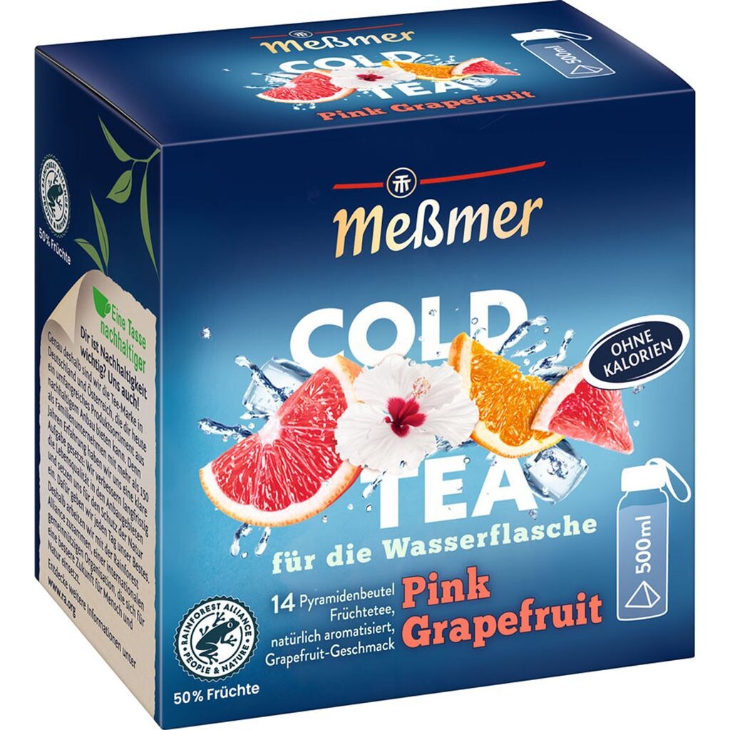

Meßmer Cold Tea фруктовый сладкий розовый грейпфрут 14 чайных пакетиков 38г