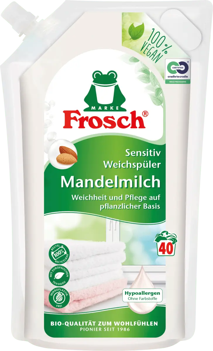 

Кондиционер для белья миндальное молоко 40 Втл 1л Frosch
